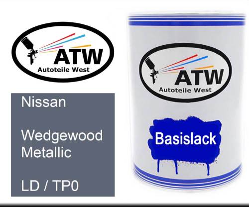 Nissan, Wedgewood Metallic, LD / TP0: 500ml Lackdose, von ATW Autoteile West.